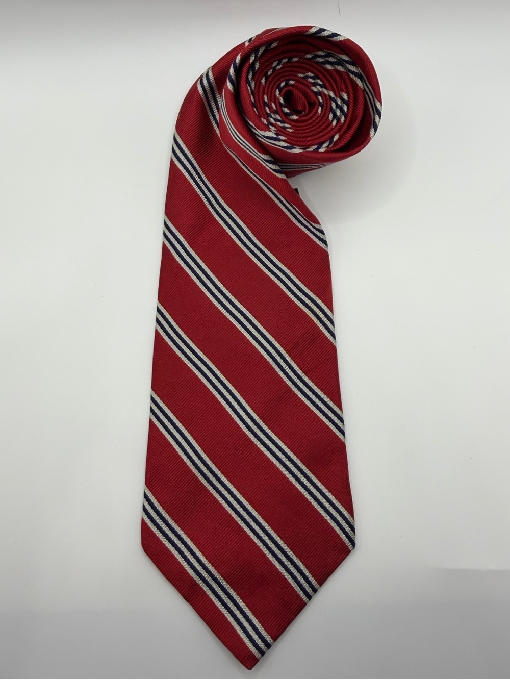 Brooks Brothers‎ Men’s Pure Silk Red Diagonal Stripe Neck Tie